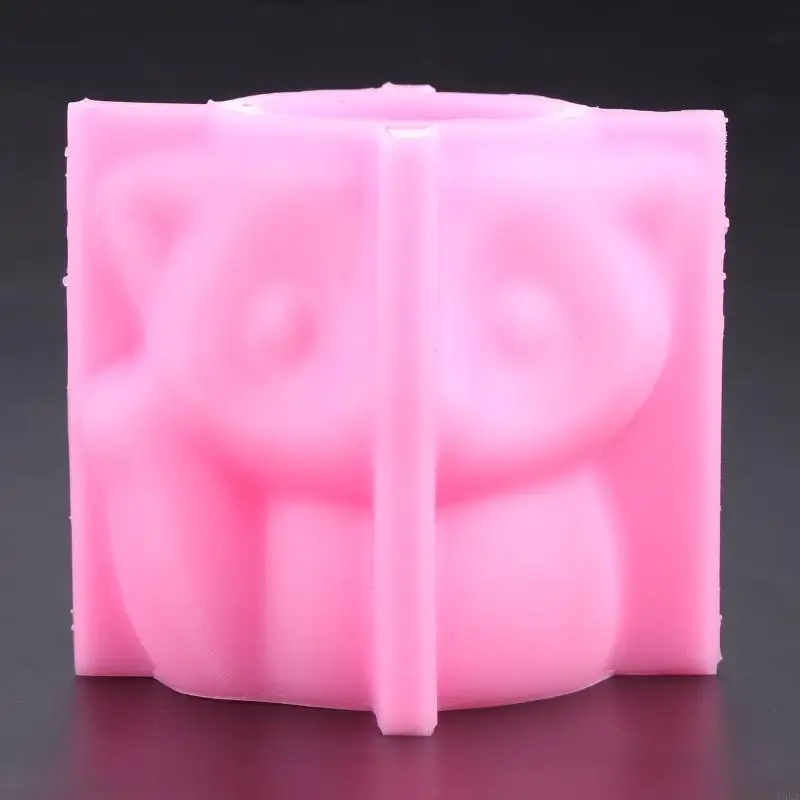 N5KA 3D Animal Flowerpot UV Epoxy Mold Succulents Vase Plant Pot Concrete Plaster Resin Silicone Mould DIY Crafts Home Casting