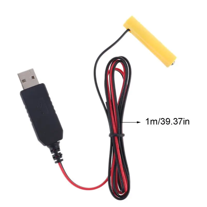 USB to AAA Battery Eliminator Cable Replace 1-4x AA Battery for Beard Trimmer