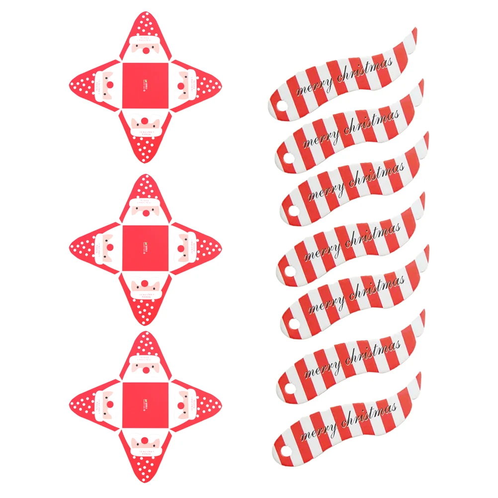 

1 set Pyramid Shaped Candy Box Gift Boxes for Children Pyramid Shaped Party Treat Boxes Strip Pattern Sweet Container