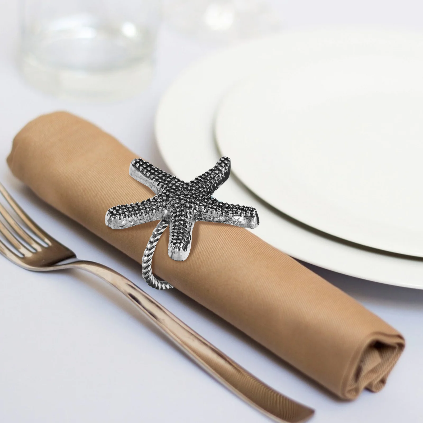 

4Pcs Napkin Buckles Alloy Decorative Napkin Holder for Party Table Decor Wedding Banquet Celebration Kitchen
