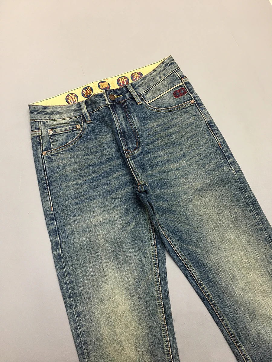 14oz American Vintage Casual Red Selvedge Washed Denim Jeans for Men High Quality Cotton Fit Straight Pants 2024 Autumn Fall 501