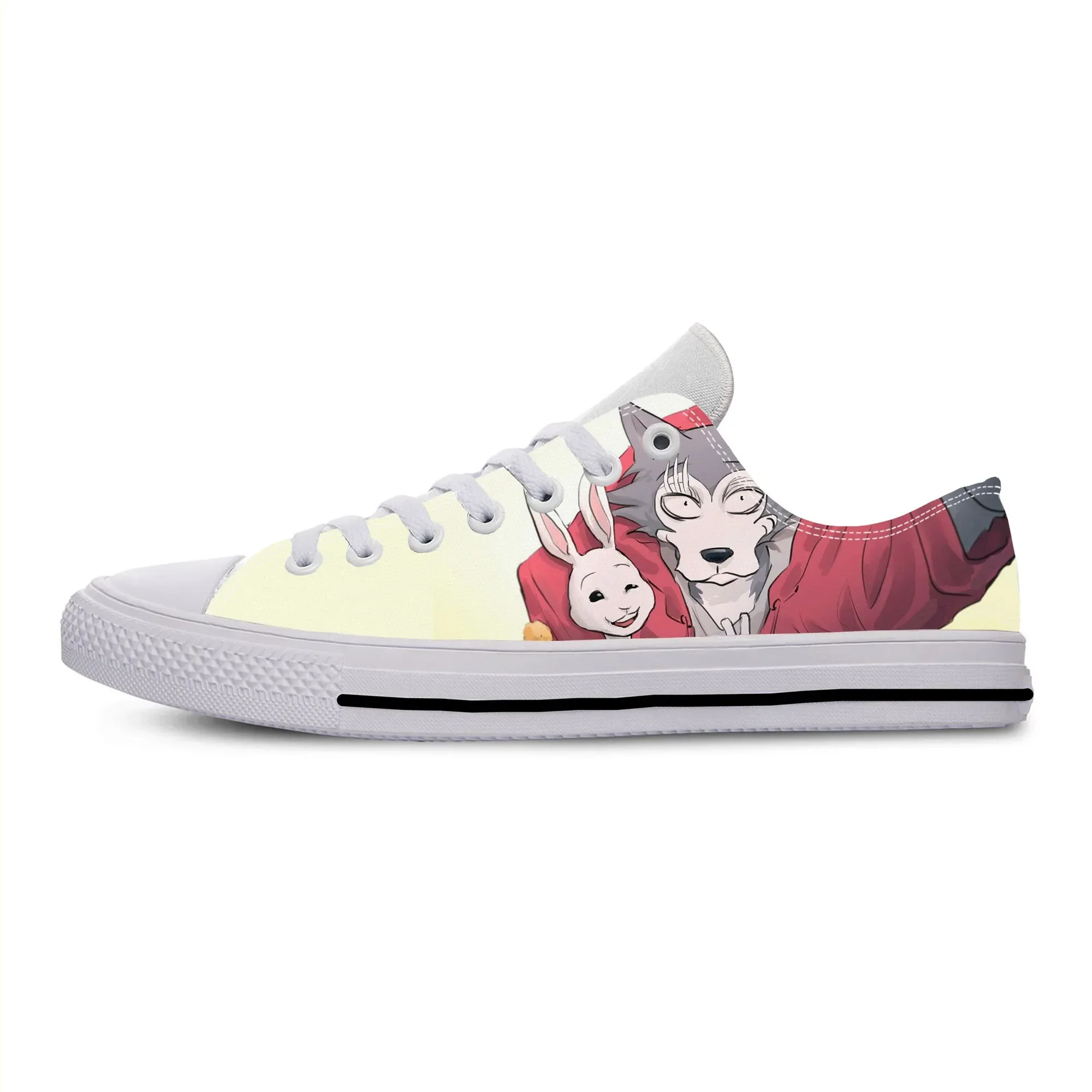 

Japanese Anime Manga Cartoon Beastars Legoshi Cool Casual Cloth Shoes Low Top Lightweight Breathable 3D Print Men Women Sneakers