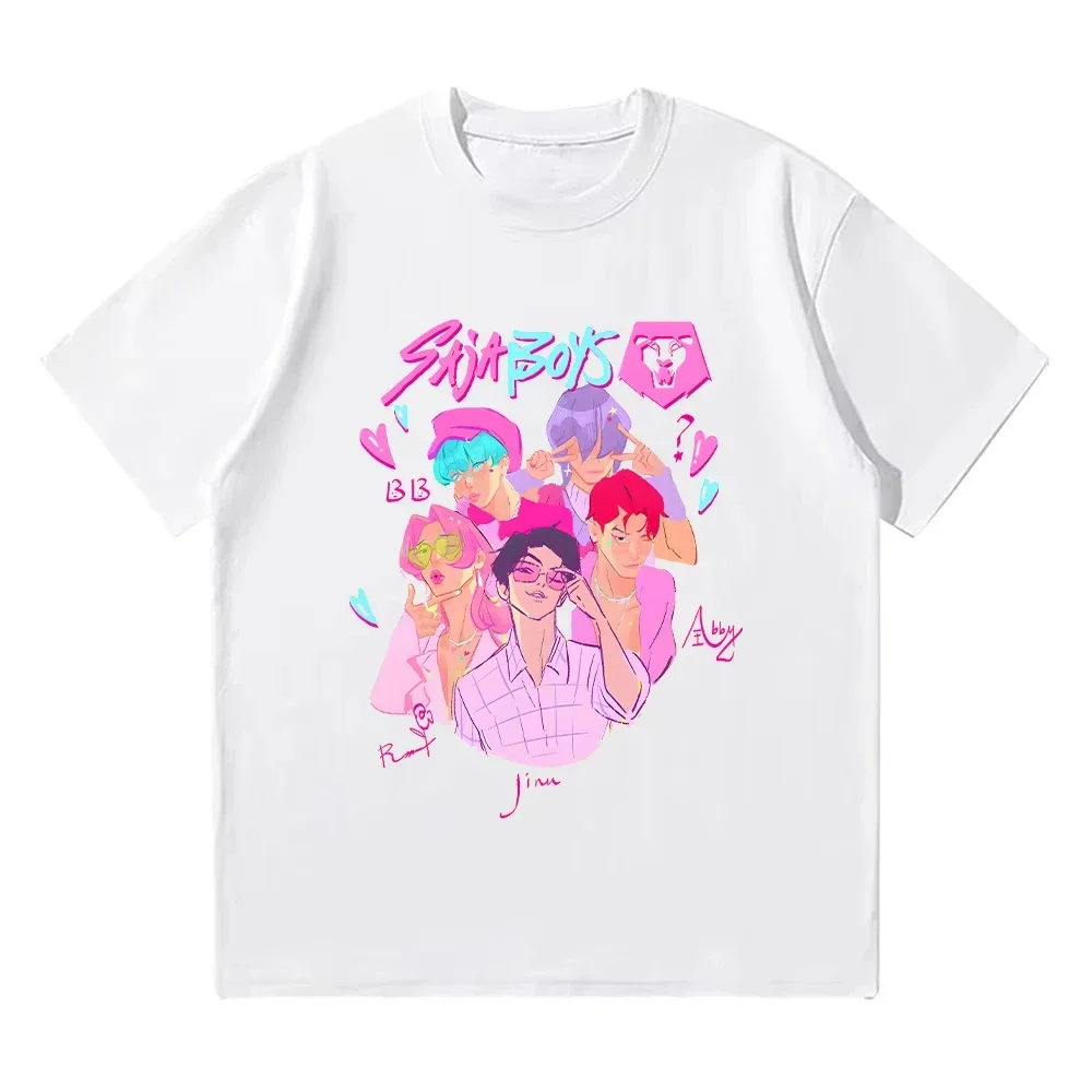 

Summer Saja Girls Boys Band cotton T Shirt Cool and Trendy Printed children Tees Unisex High Quality Cotton Fashion Clothing