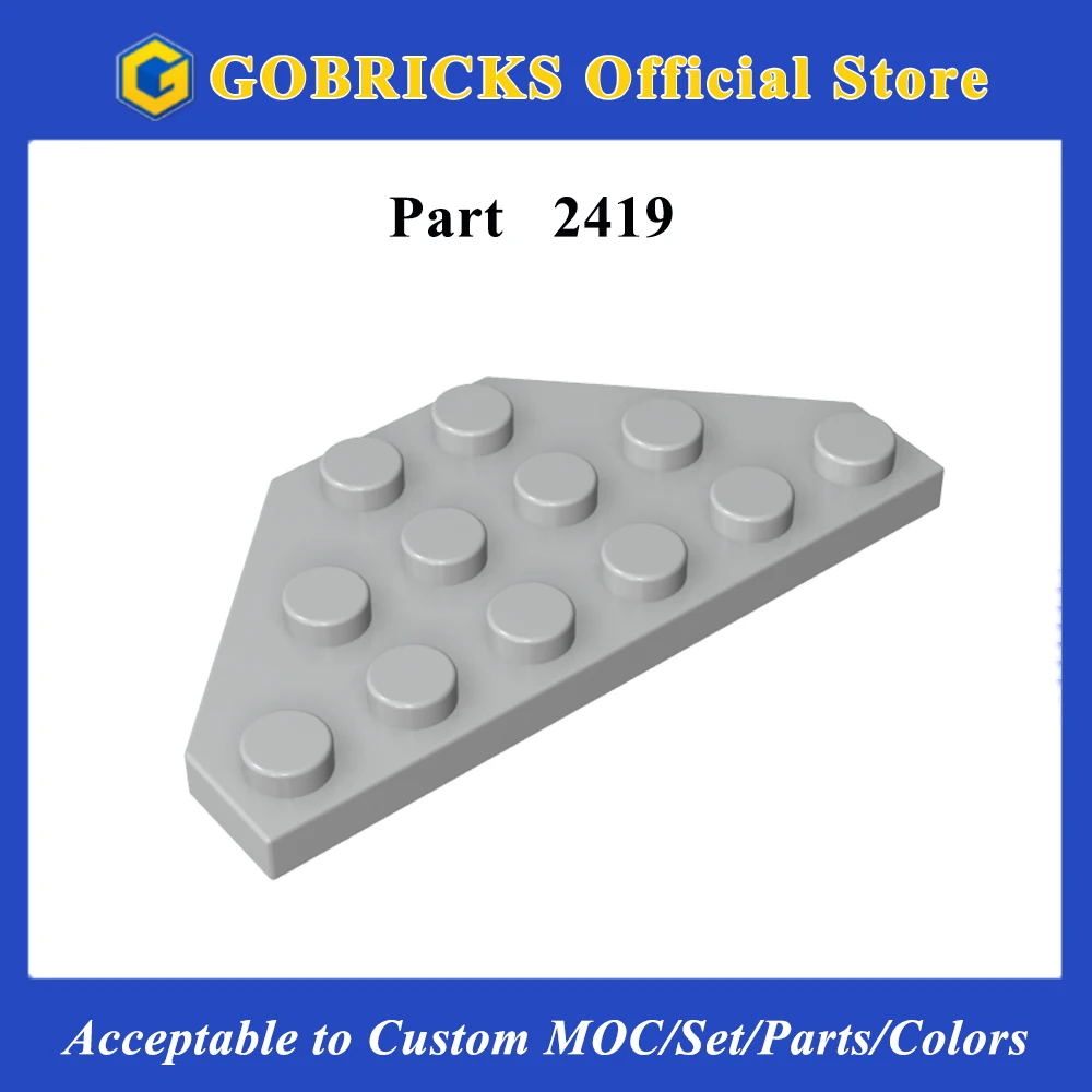 Gobricks Gobricks 1 Pcs 2419 Wedge Plate Block Assembling Bricks 3 x 6 Cut Corners Part Standard Size Building Blocks Plastic Bricks - Aliexpress Deal