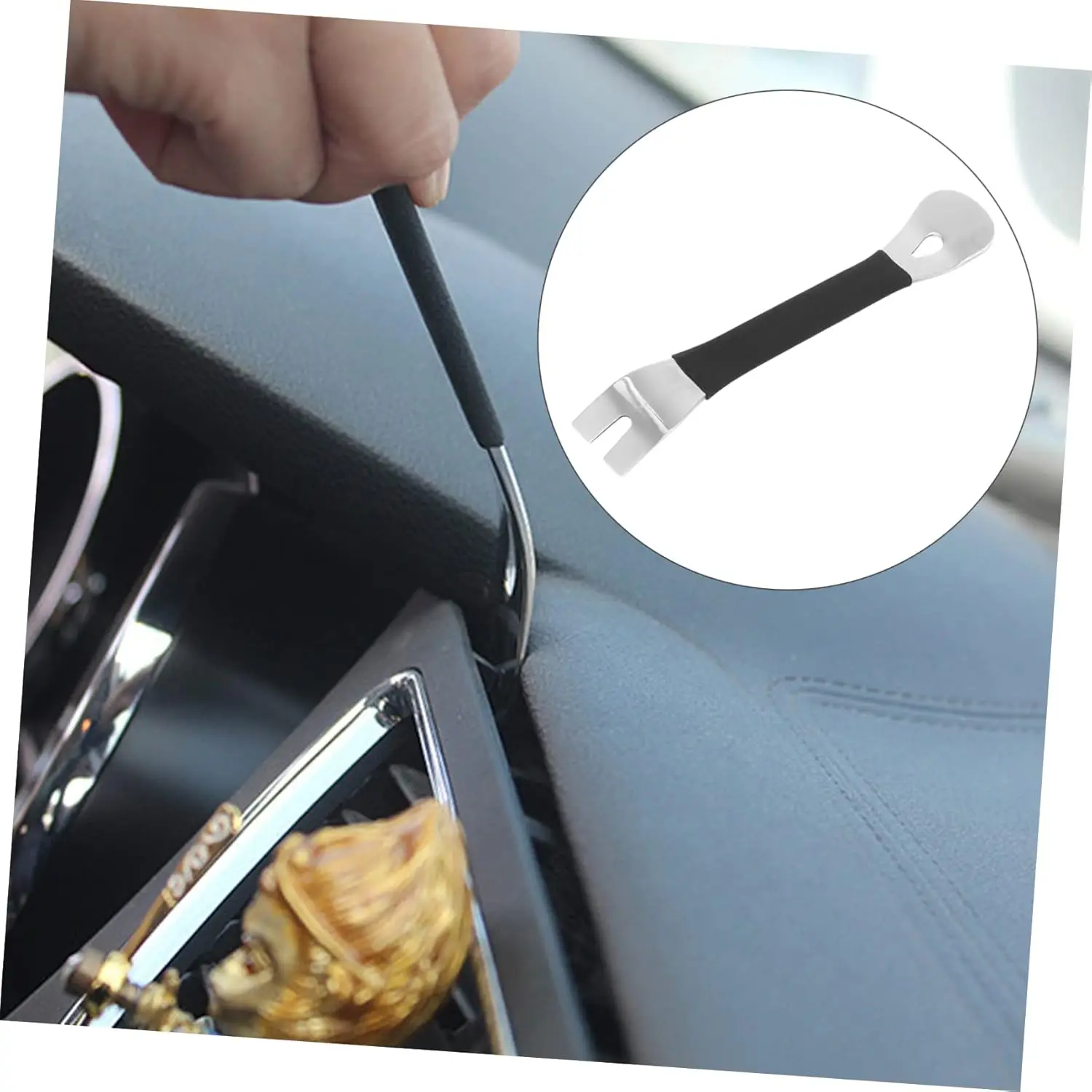 Metal pry bar pry plate anti slip handle, high hardness metal multifunctional removable nail door radio disassembly and assembly