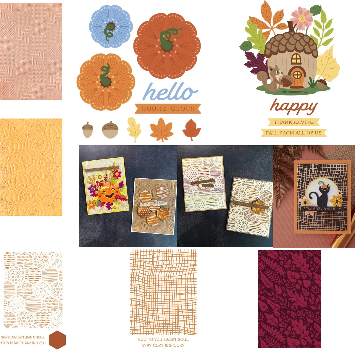 

2025 Autumn Acorn Halloween Ghost Pumpkin Acorn Metal Cutting Dies Hot Foil for DIY Scrapbook Craft Card Supplies Decoration