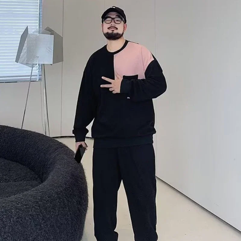 

Пуловер с круглым вырезом для мужчин, Свитшот без капюшона в стиле хип-хоп, цельный роскошный Свободный Топ с круглым вырезом