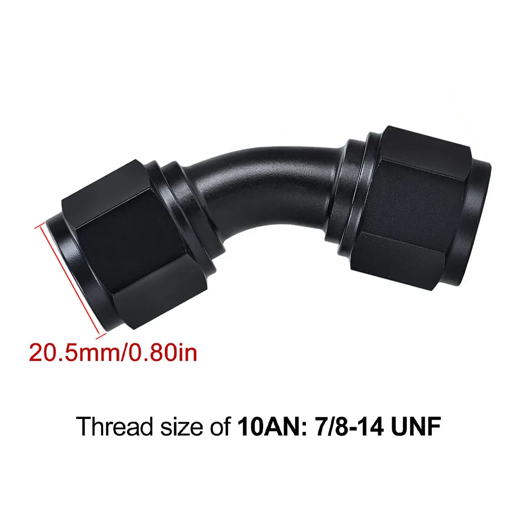 10AN أنثى إلى 10AN أنثى 45 درجة مقرنة دوارة الاتحاد المناسب محول