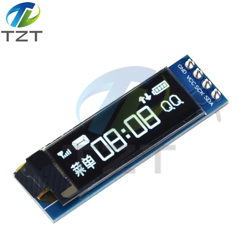 0,91 Zoll OLED-Modul 0,91 Zoll weißes OLED 128 x 32 OLED-LCD-LED-Anzeigemodul 0,91 Zoll IIC Communicate 4PIN