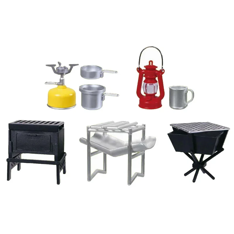 J.DREAM Gashapon rysunek Anime śliczne Mini Camping BBQ Light miniaturowe rekwizyty sceniczne Kawaii Gacha kapsułka zabawki