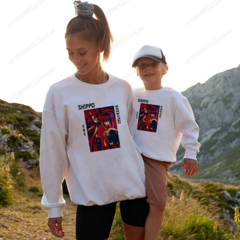 

Inuyasha Anime Kagome Sesshoumaru Higurashi Baby Kid Cartoon Hoodie Girls Sweatshirt Casual Winter Autumn Hoody Printed Clothing