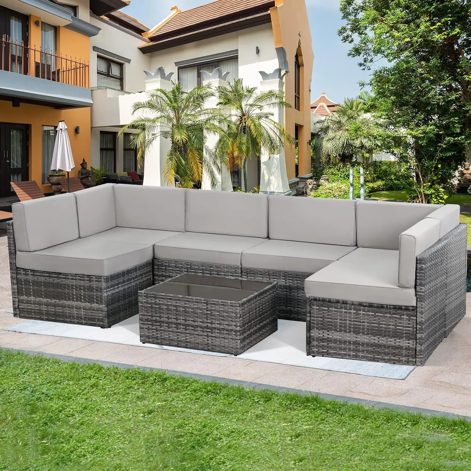 Outdoor Sectional Furniture Chair Set 