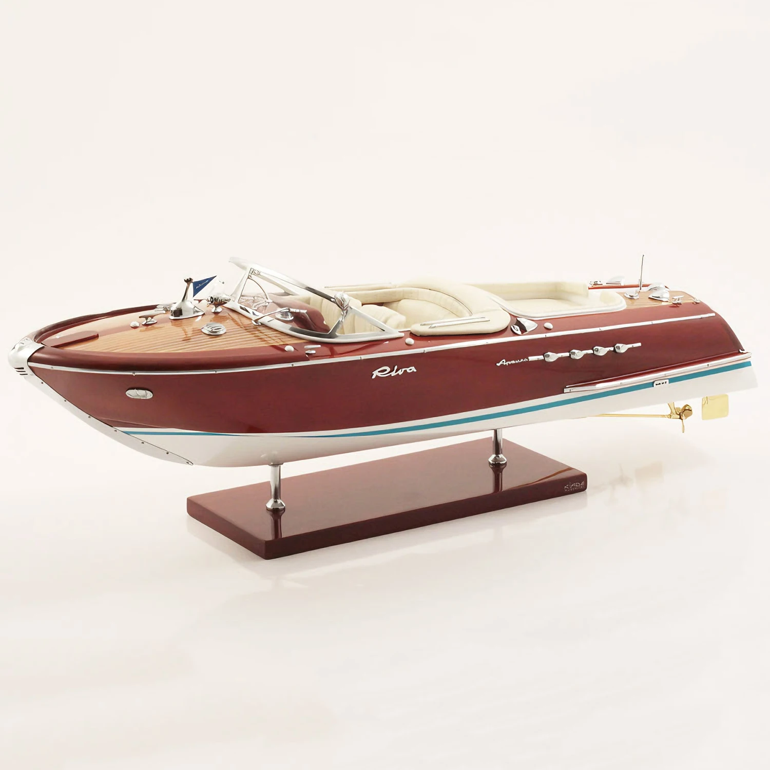 1/15 Riva Aquarama Luxury Yacht Model 55 Cm Made of High-grade Solid Wood  Purely Handcrafted Yacht Static Model Ship Toy