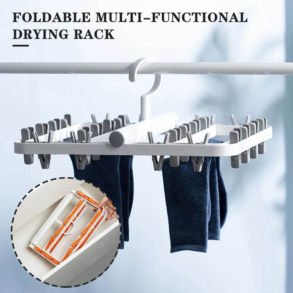 

Multifunctional Drying Rack Holder Socks Clothes Organizer Hangers Lightweight Sturdy Durable Suitable For Bedroom Closets