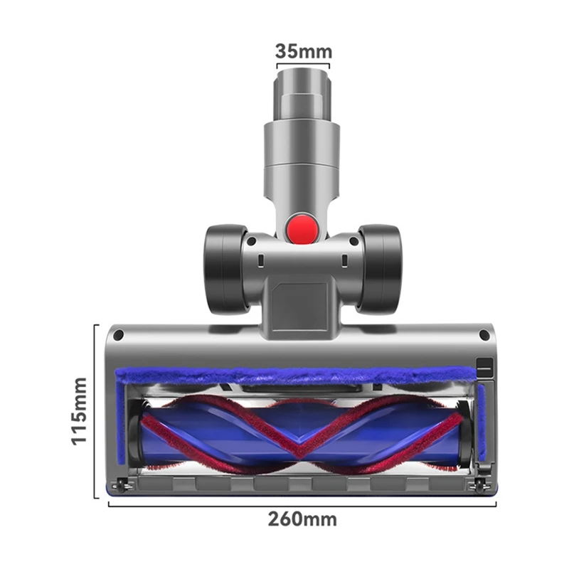 Pel sikat lantai untuk Dyson V7 V8 V10 V11 V15 penyedot debu nirkabel pengganti langsung alat pembersih kepala turbin lantai