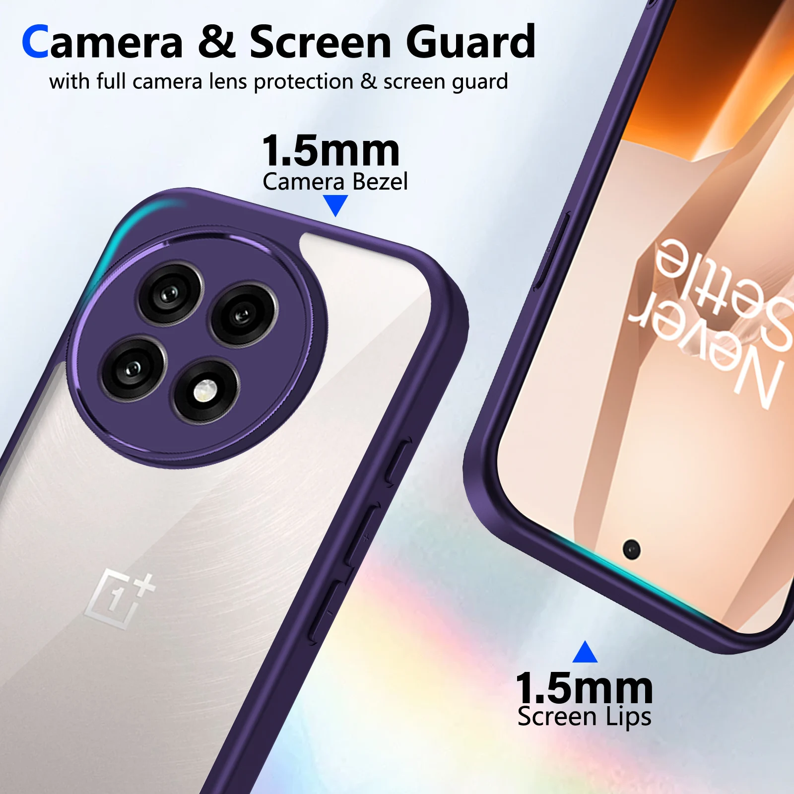 Para Oneplus 13 13R funda nueva moda transparente Airbag cubierta anticaída para Oneplus ACE 5 Pro parachoques a prueba de golpes Fudna