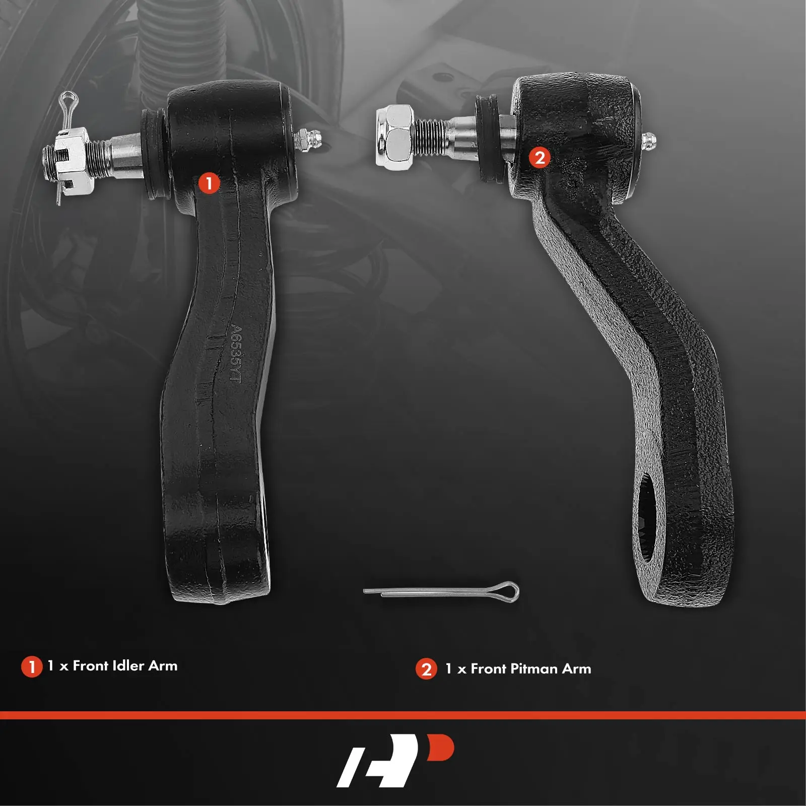 A-Premium 2x Front Idler Arm & Pitman Arm for Chevrolet Silverado 2500 99-04 Silverado 3500 01-06 Silverado 1500 HD 01-03