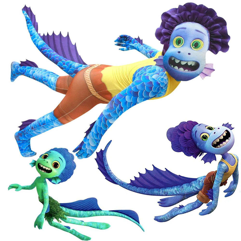 Pixar Movie Kids Halloween Costume Lucaer Childrens Summer Friendly Day Alberto Sea Monster Conjoined Cosplay Performance Cos