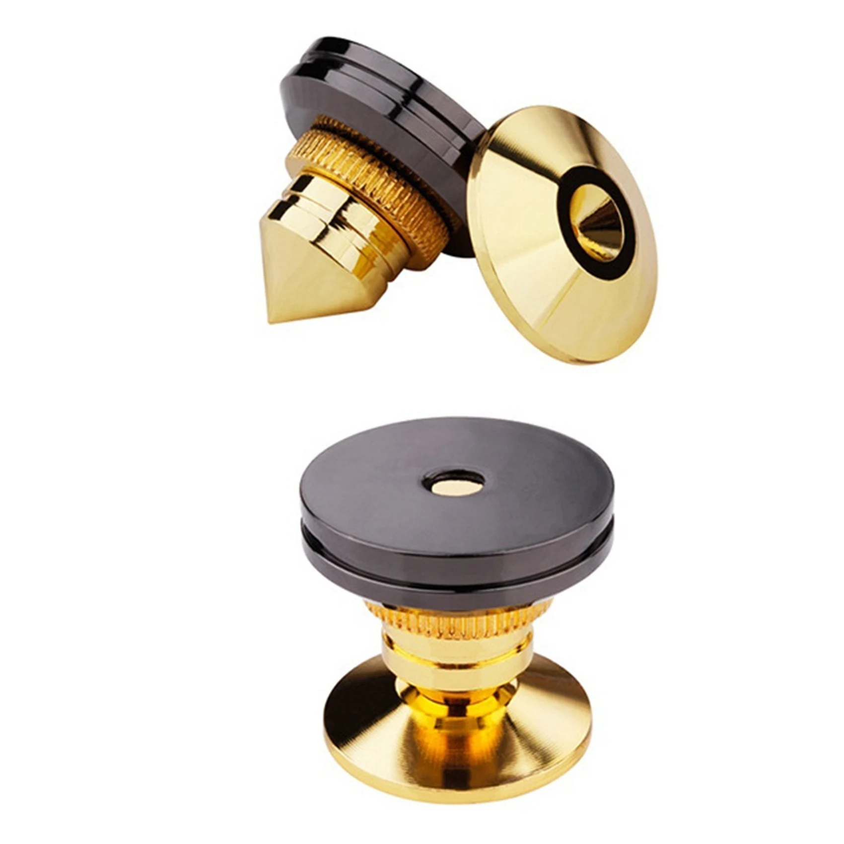 ABZW 8X Gold Speaker Spike With Floor Discs Stand Foot Isolation Spikes Professional Speaker Accessories