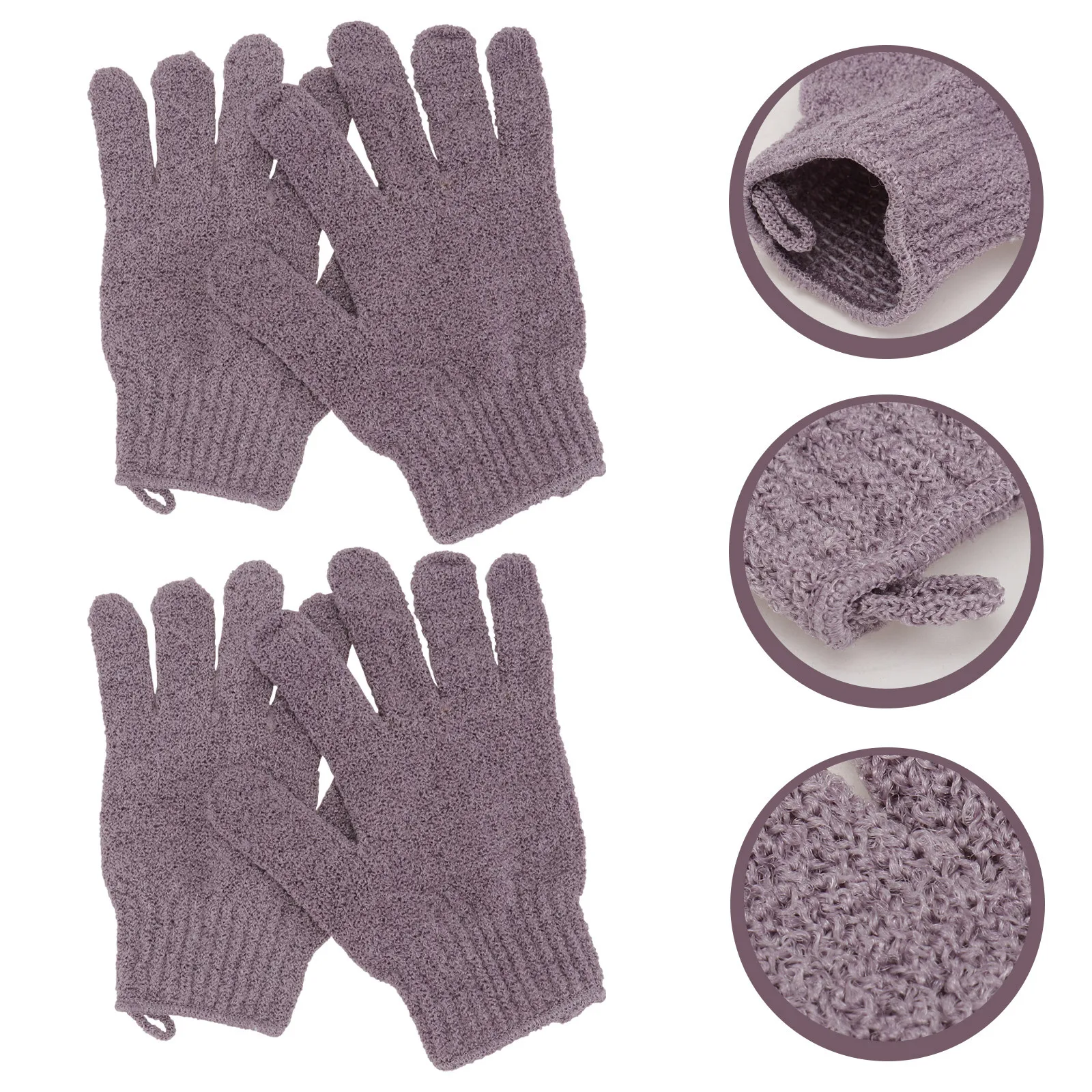 2 زوج حمام قفاز التقشير لينة فرشاة للجسم قفاز قابلة لإعادة الاستخدام دش الغسيل ميت للبشرة الحساسة تجربة سبا نظيفة عميقة #3