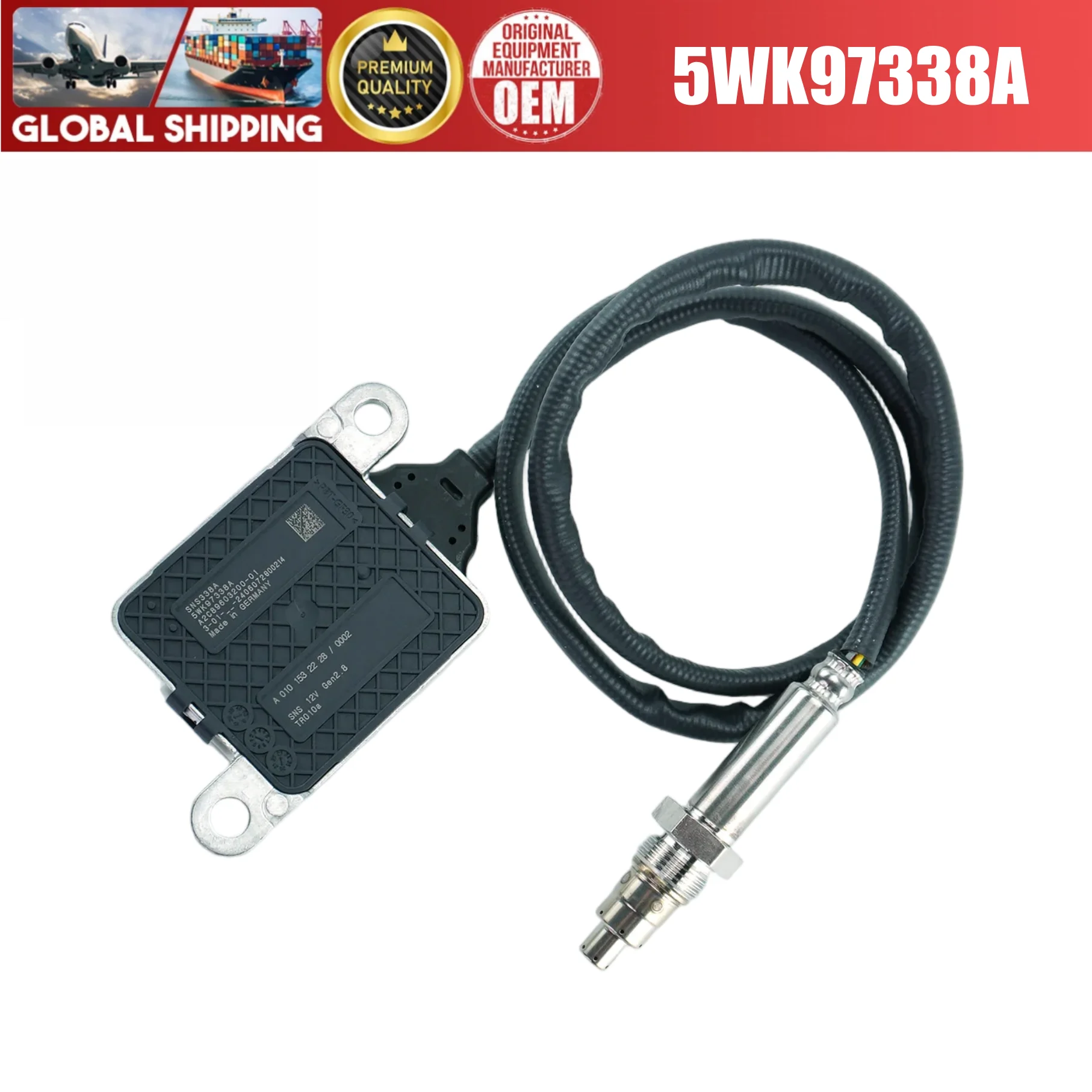 Sensor de Oxígeno y Nitrógeno 5WK97338A A0101532228 de Alta Calidad, 12V, Compatible con Mercedes-Benz DD15 Freightliner M2 112