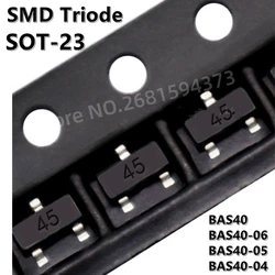 (50 stuks) BAS40 43 BAS40-06 46 BAS40-05 45 BAS40-04 44 SMD Triode SOT-23 Schottky