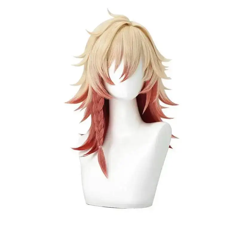 Game Honkai Star Rail Mydei Cosplay Wig Mydeimos Yellow Short Hair Orange Braid Halloween Party Wigs Women Men Girls Carnival