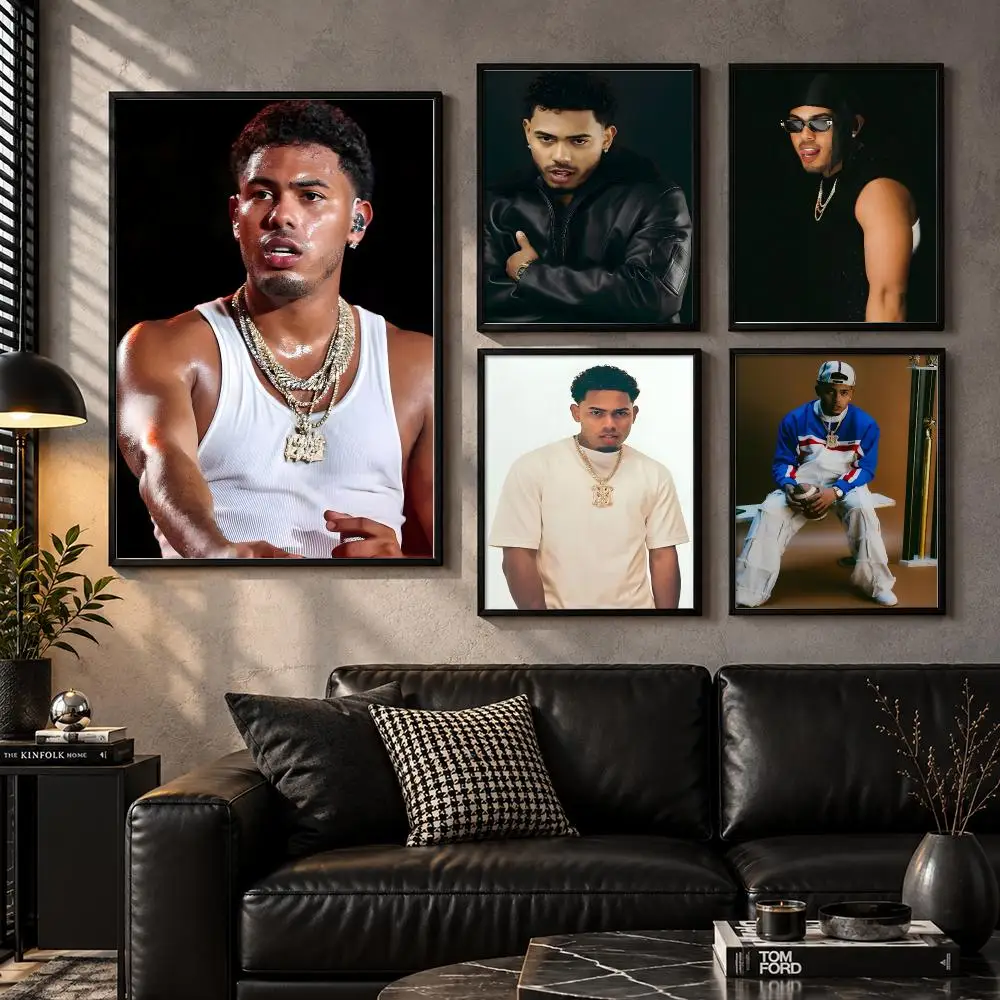 Myke Towers Latin Urban Singer Reggaeton Rhythm Culture Poster Modern Self Adhesive Wall Art Prints for Bedroom Living Room