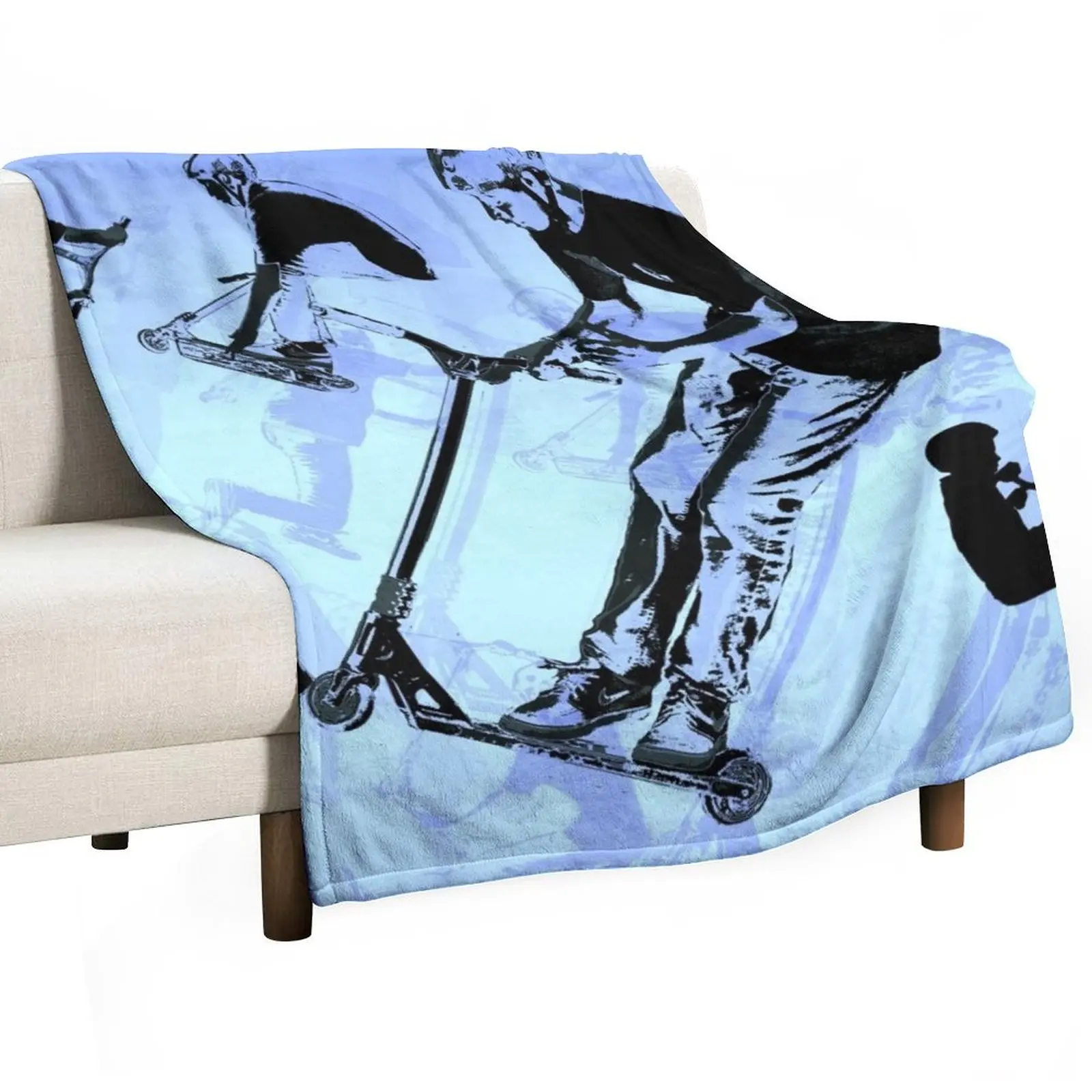 It's All About The Scooter! - Scooter Tricks Throw Blanket Stuffeds Blankets For Bed Nap Luxury Thicken Blankets