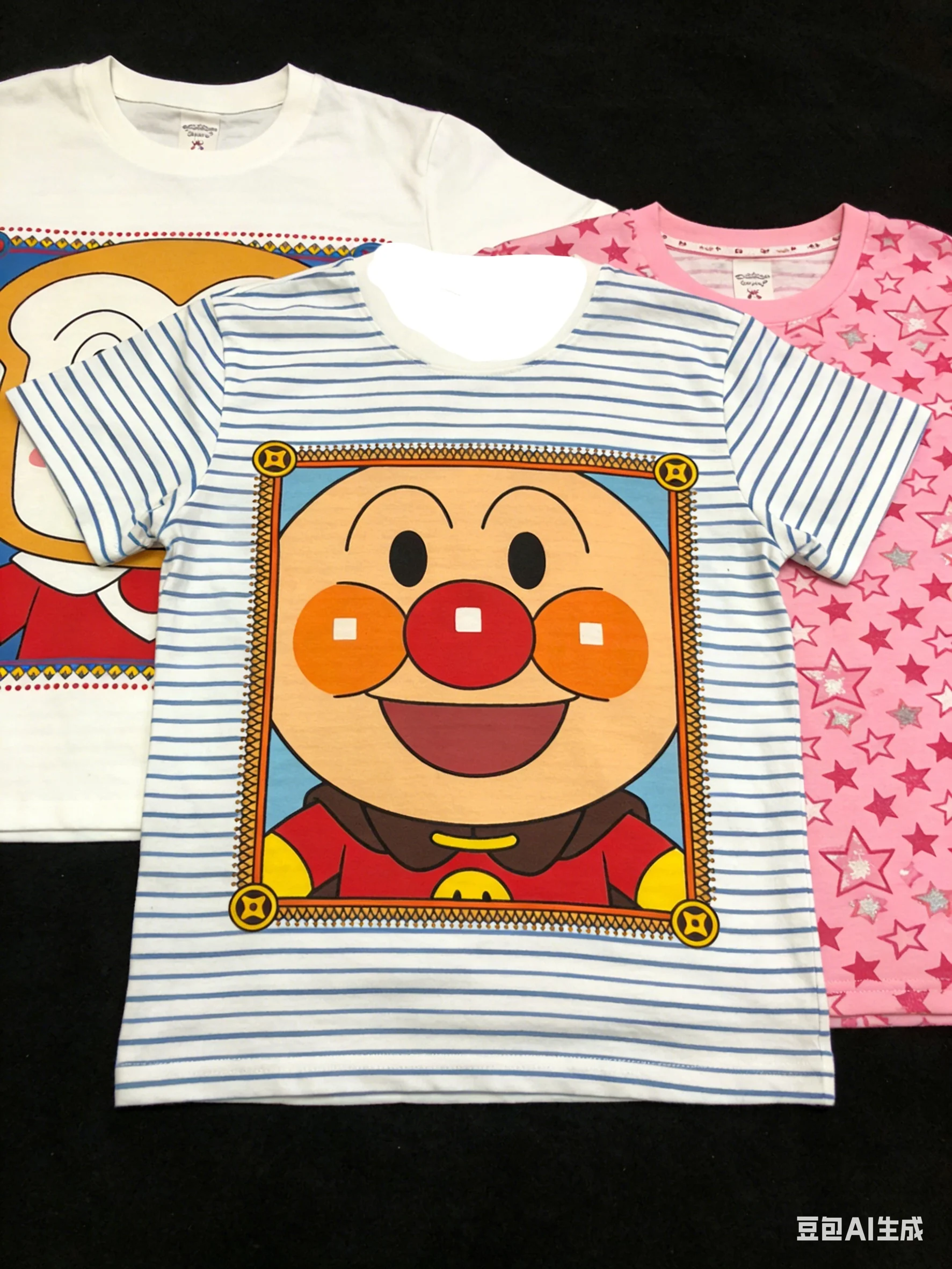

Детская футболка Anpanman, с короткими рукавами, с мультяшным принтом, дышащий топ для мальчиков и девочек