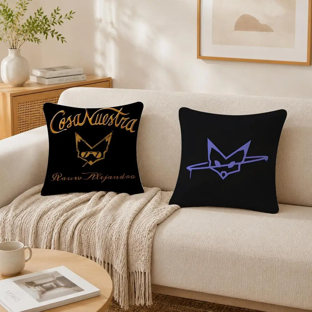 Rapper Singer R-rauw Alejandro Cushion Cover Plush Decorative Pillow Case With Hidden Zipper Cutecore Room Decor For Home