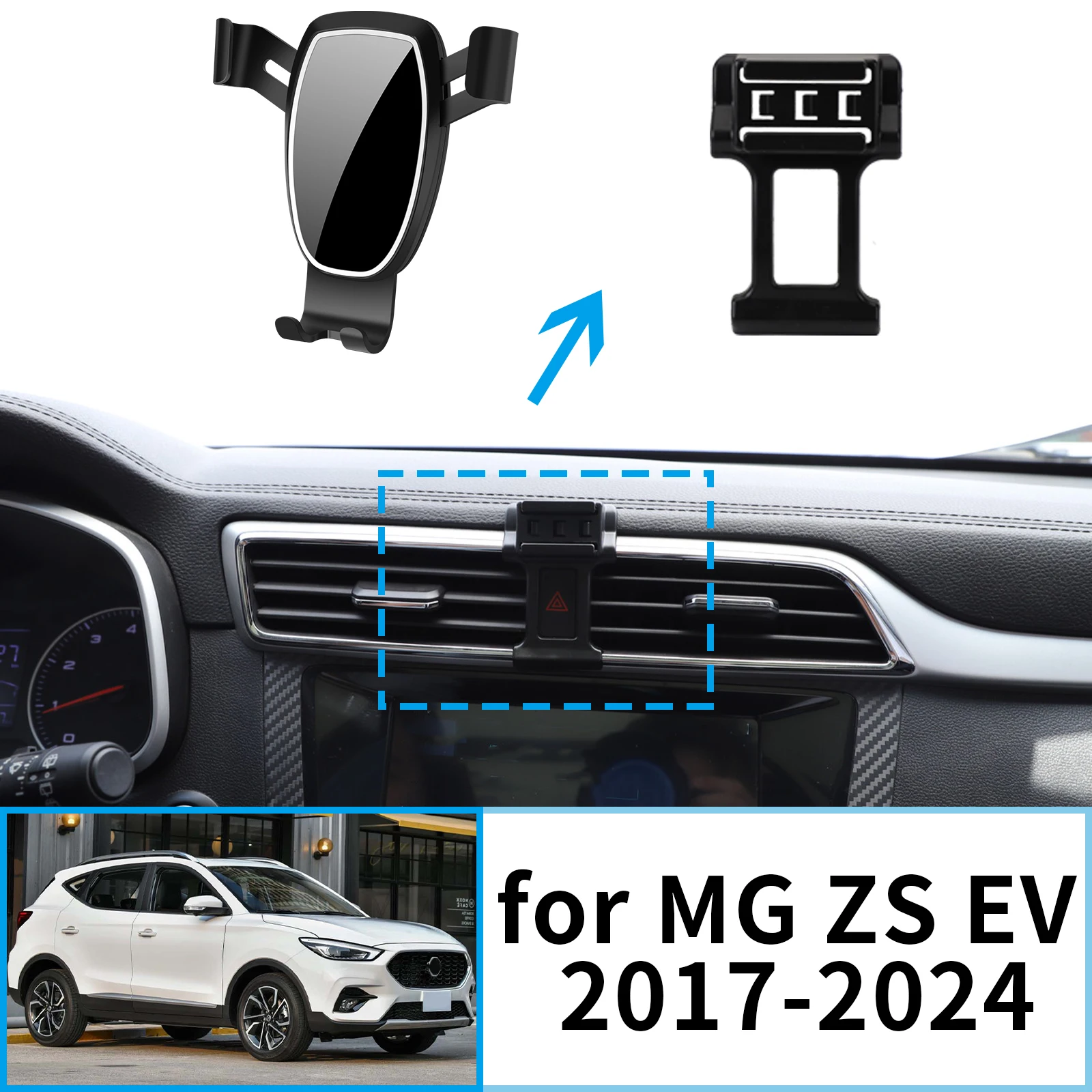 

fit for MG ZS ZS EV 2017 2018 2019 2020 2021 2022 2023 2024 ​​Navigation Bracke Screen Base Phone Holder Mount Car ​​accessoires