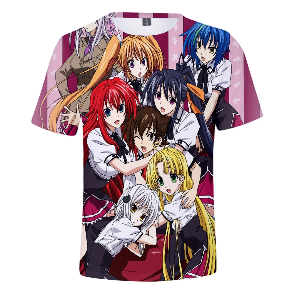 3D Print Highschool DxD Hyoudou Issei Rias Gremory Asia Argento Spring Summer Preppy Style Men/Women Clothes T-shirt