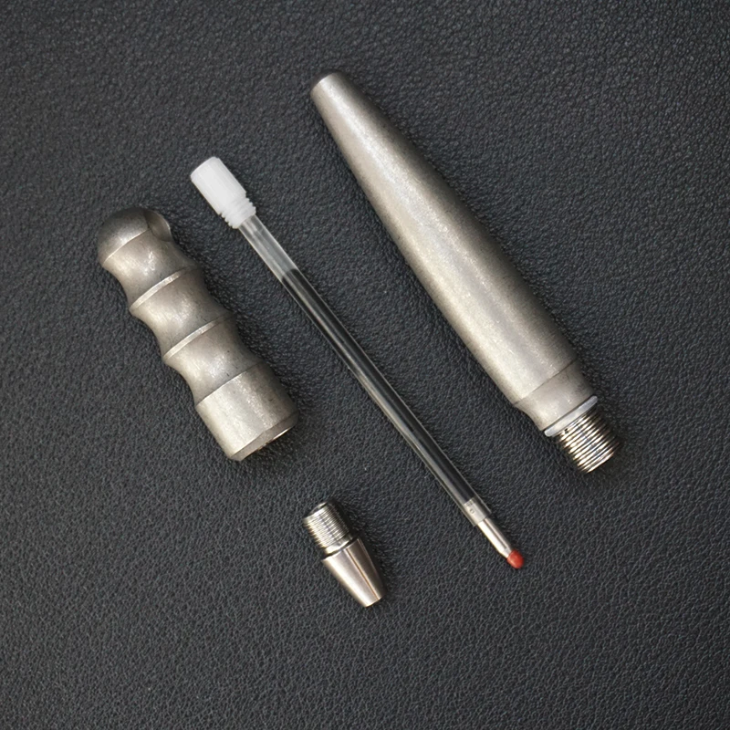 Mini Titanium Alloy Tactical Pen with Spiral Switch, Keychain-Hangable, Portable Ballpoint Pen EDC Tool and Office Signature Pen