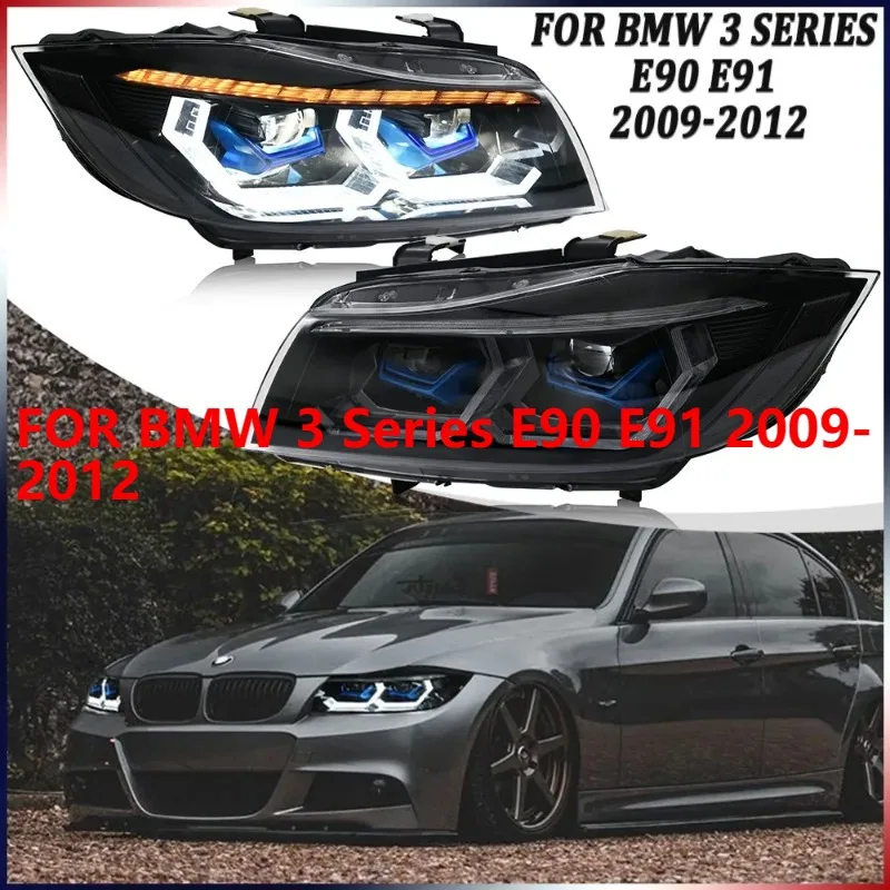 

1 пара светодиодных фар в сборе для BMW 3 серии E90 E91 2009-2012 фар DRL