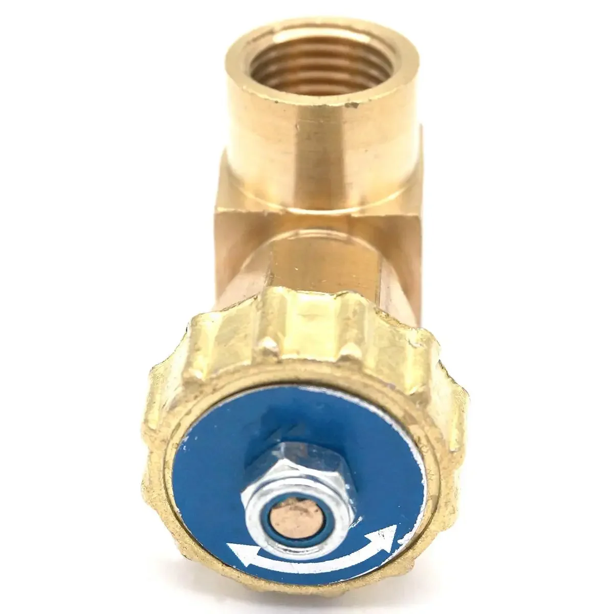1/4 "BSP Perempuan Threaded 0.8 MPa Siku Equal Kuningan Plug Needle Valve