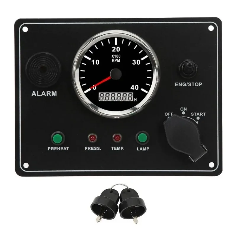 Boat Instrument Panel Accessories Alarm Function Marine Yacht Nautical Dashboard
