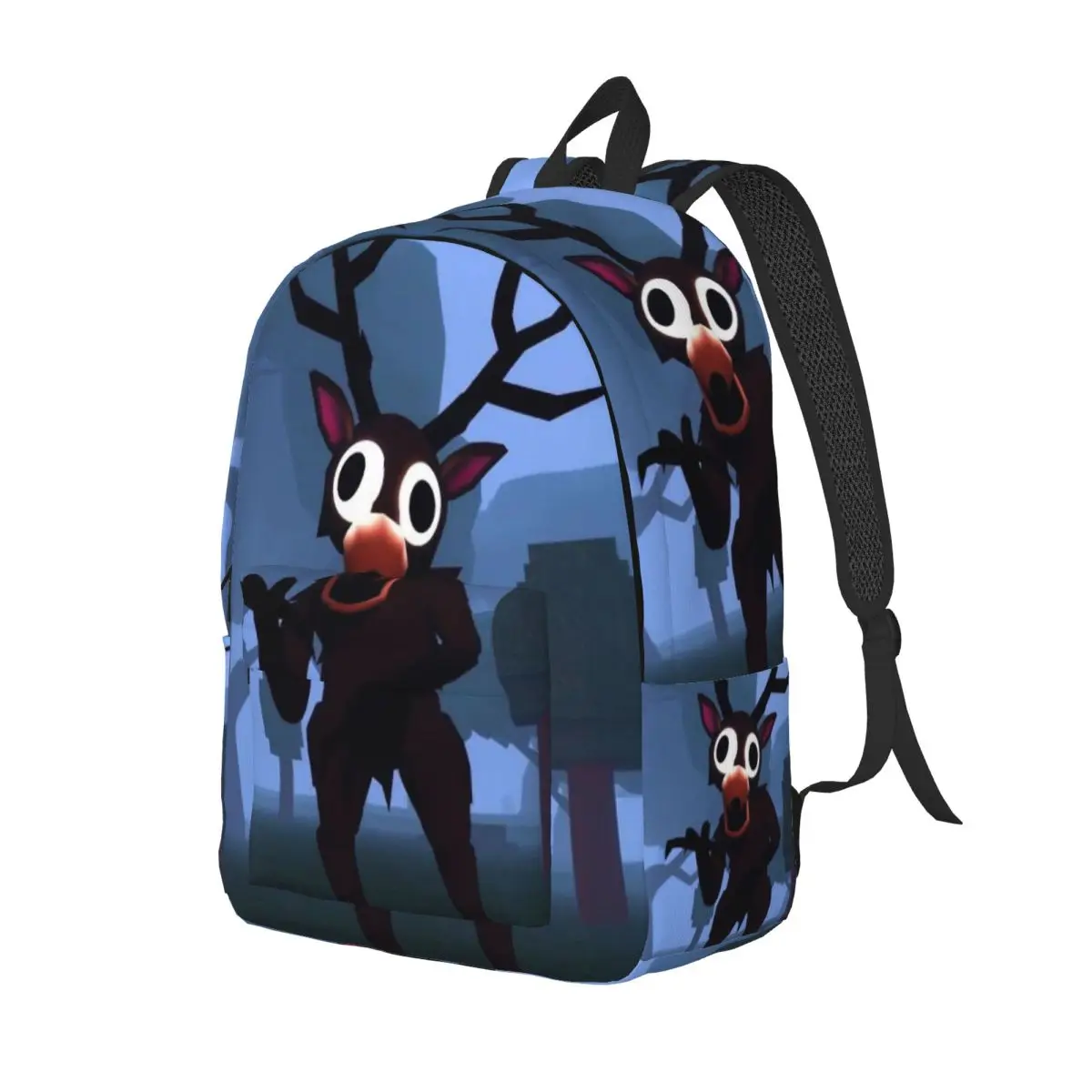 99-Nights The Deer In Forest Cool Backpack Lightweight Hiking Travel Horror Game Daypack for Men Women College Canvas Bags