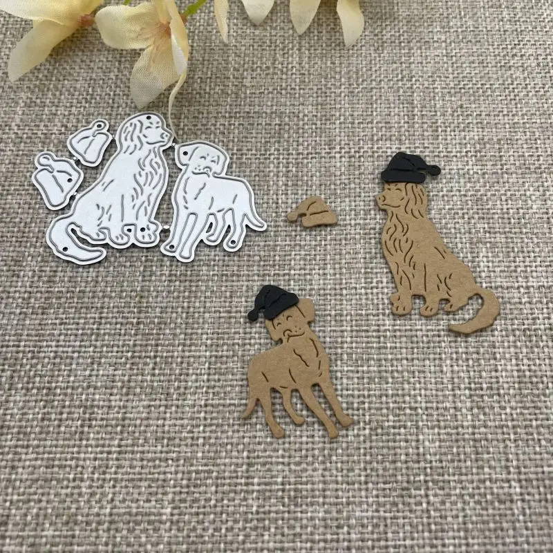Santa Hat Dog Metal Cutting Dies Stencils For DIY Scrapbooking Decorative Embossing Handcraft Die Cutting Template Mold