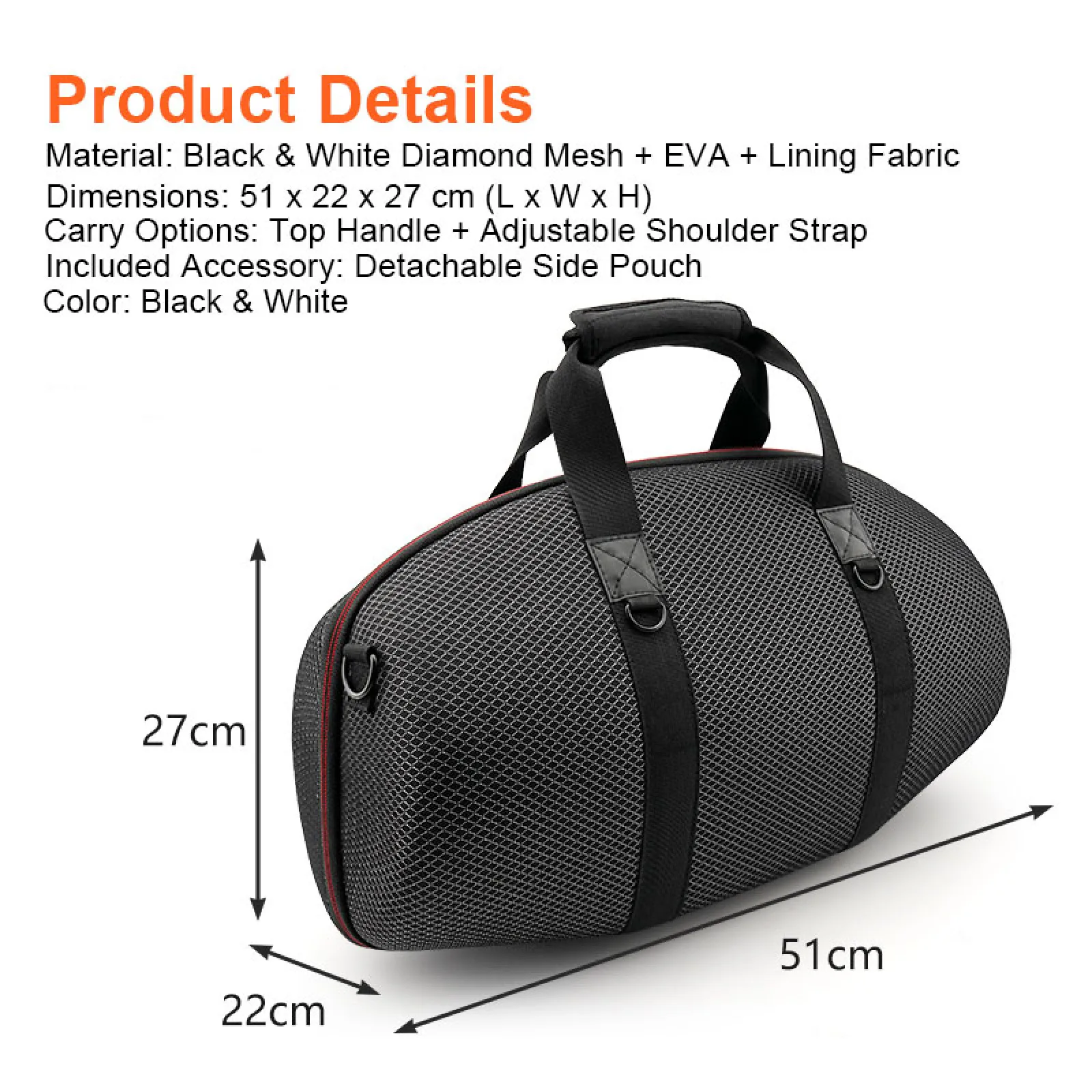 Newest Portable Wireless Bluetooth-compateble Hard EVA Speaker Case for JBL BOOMBOX 4 Speaker storage bag (only case)