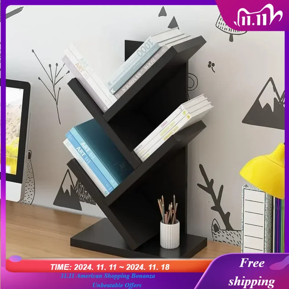 

Tree Bookshelf,4-Layer Bookshelf,Freestanding /Can Hold Books Magazines/CDs and Photo Albums for Home,Office Decoration Shelf