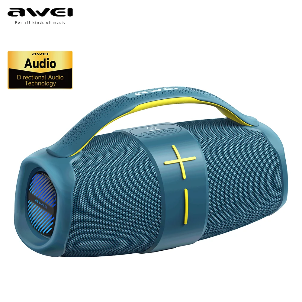 

Awei Y887 Portable Speaker TWS Bluetooth 5.3 Outdoor Speaker with Balanced Bass AUX MP3 Player Waterproof Multiple LED Modes