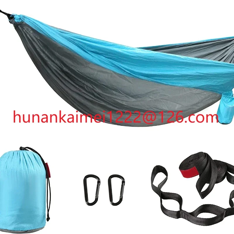 

OEM 210T Nylon single double outdoor hiking Nylon Portable sewing hanging Parachute Camping Tent Hammock bed