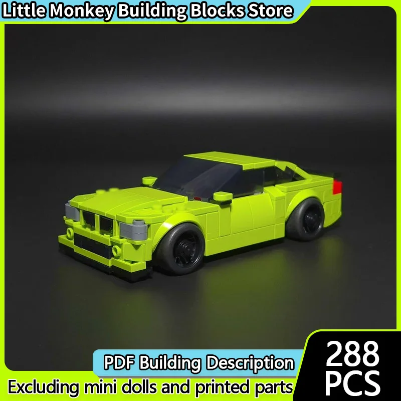 

Speed Racing Car Model MOC Building Bricks E46 High-Performance Sedan Modular Technology Children Holiday Gifts Assemble Toys