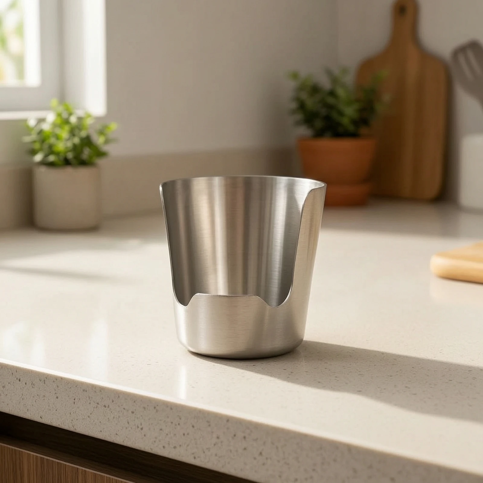 Countertop Utensil Holder Compact Stainless Steel Utensil Holder Long-Lasting Built to Last