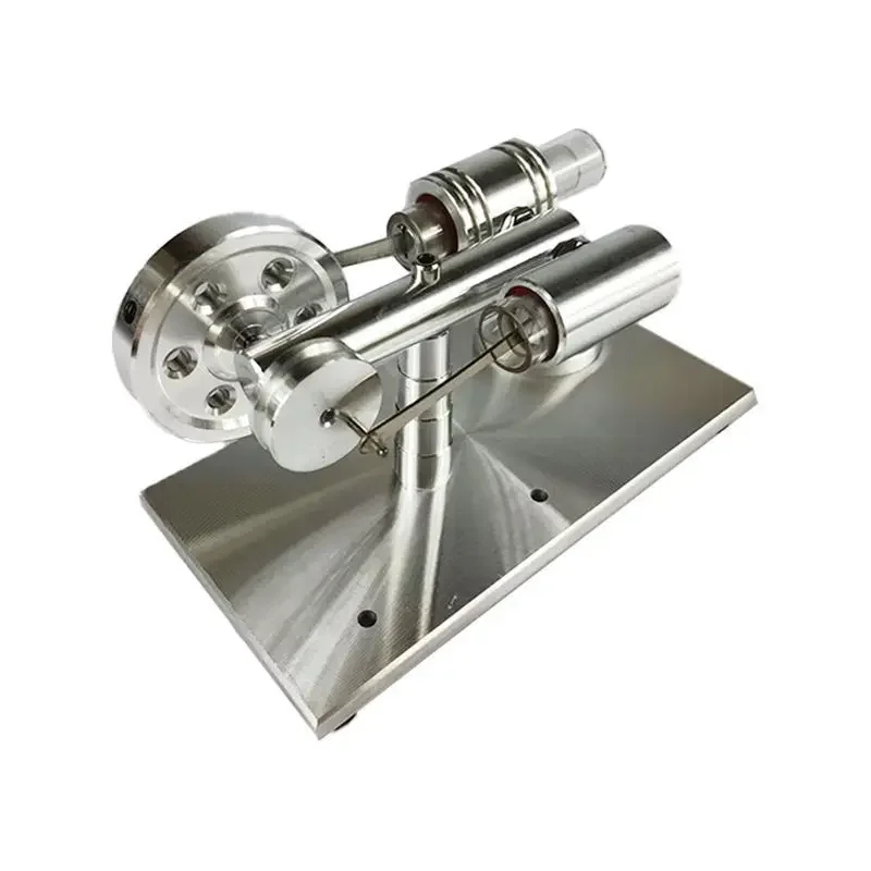 Stirling engine, external combustion engine, steam engine model, high-power engine toy, colorful LED physics DIY