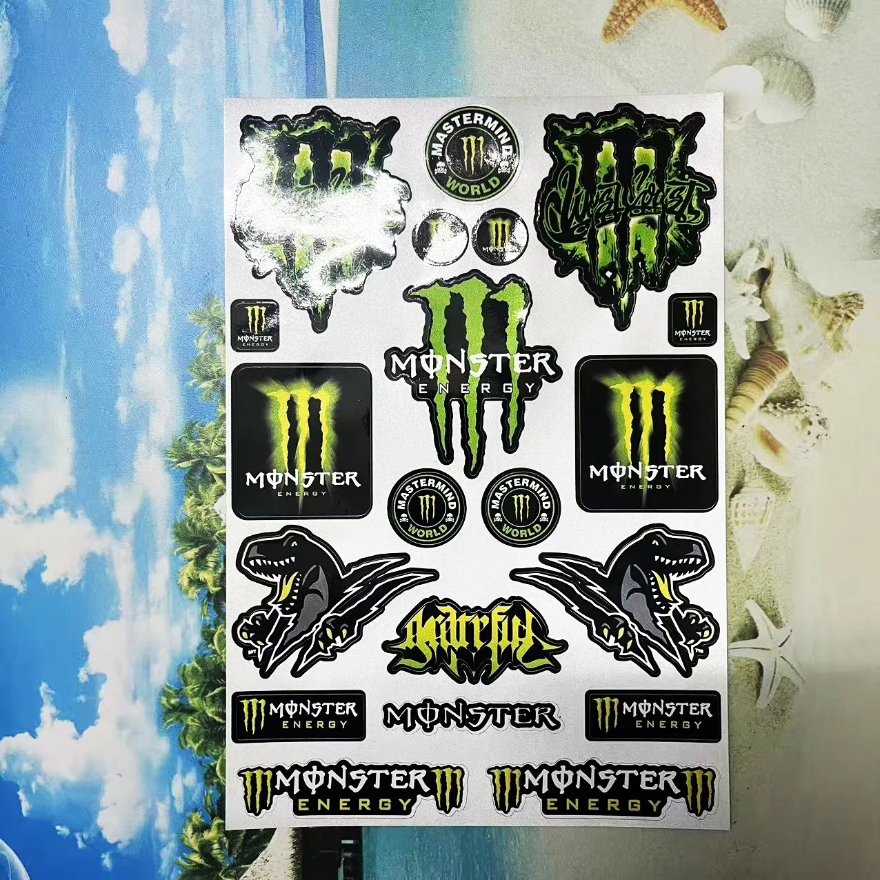 

New Monster Energy Car Reflective Stickers Motorcycle Helmet Tail Box Modified Stickers Waterproof Decorative Decals