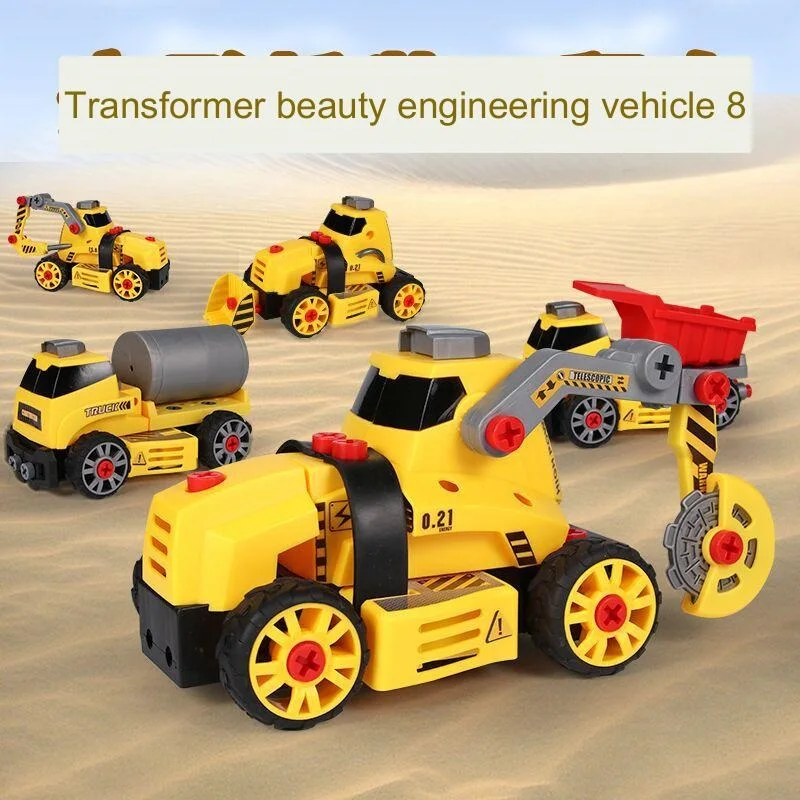 

Puzzle disassembly engineering vehicles can be disassembled and assembled DIY tools toys educational model toys