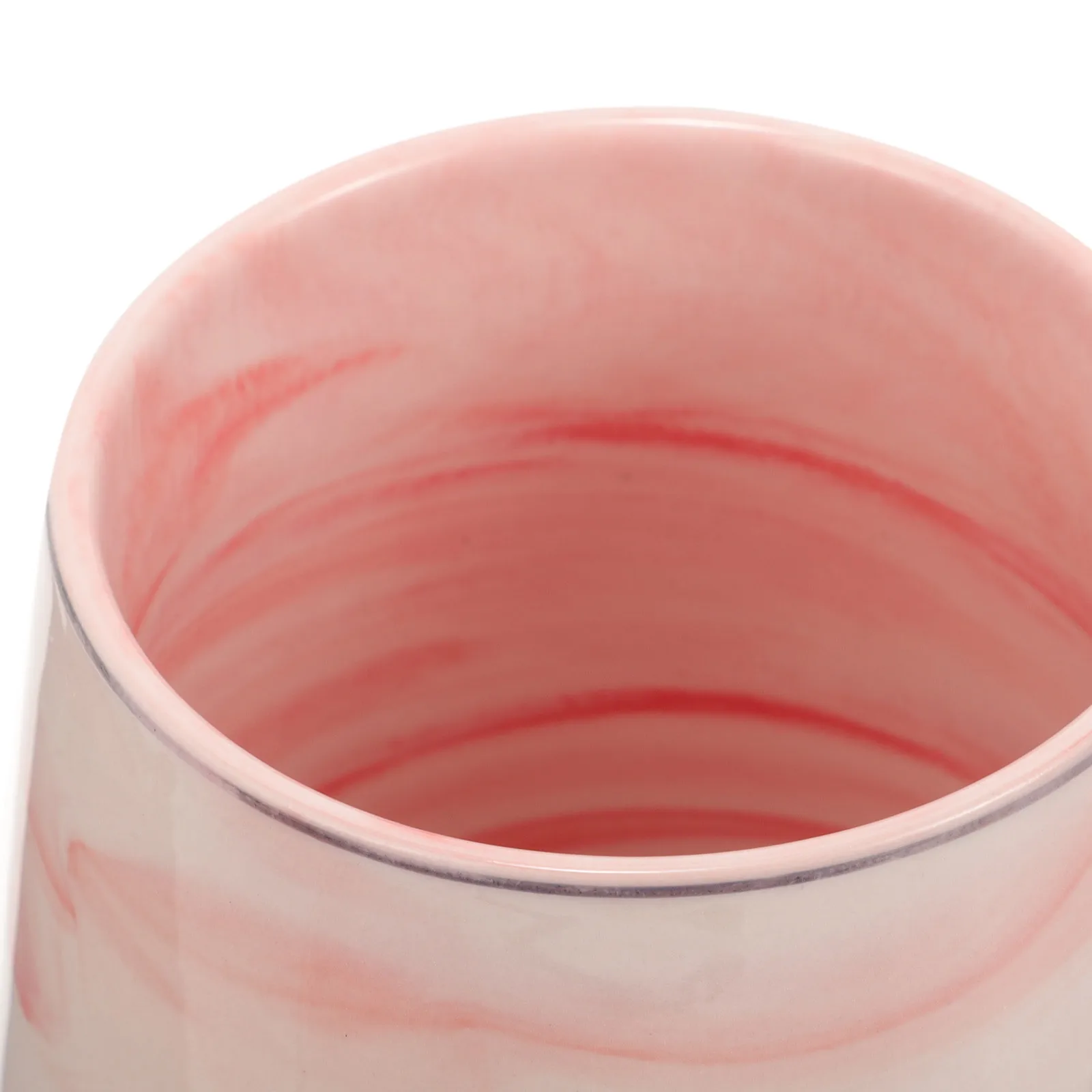 طقم أكواب قهوة من السيراميك بنمط رخامي، تصميم رائع للاستخدام المنزلي والمكتب هدية لأدوات الشرب ذات سعة كبيرة