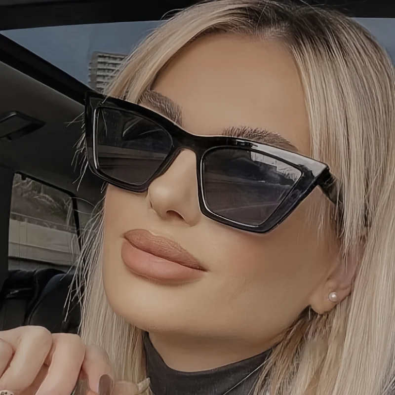 Radfahren Vintage Cat Eye Sonnenbrille Frauen Kleine Rahmen Einfache Design Sonnenbrille Weibliche Marke Designer Mode Cateye Shades UV400